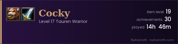 Signature card for Cocky